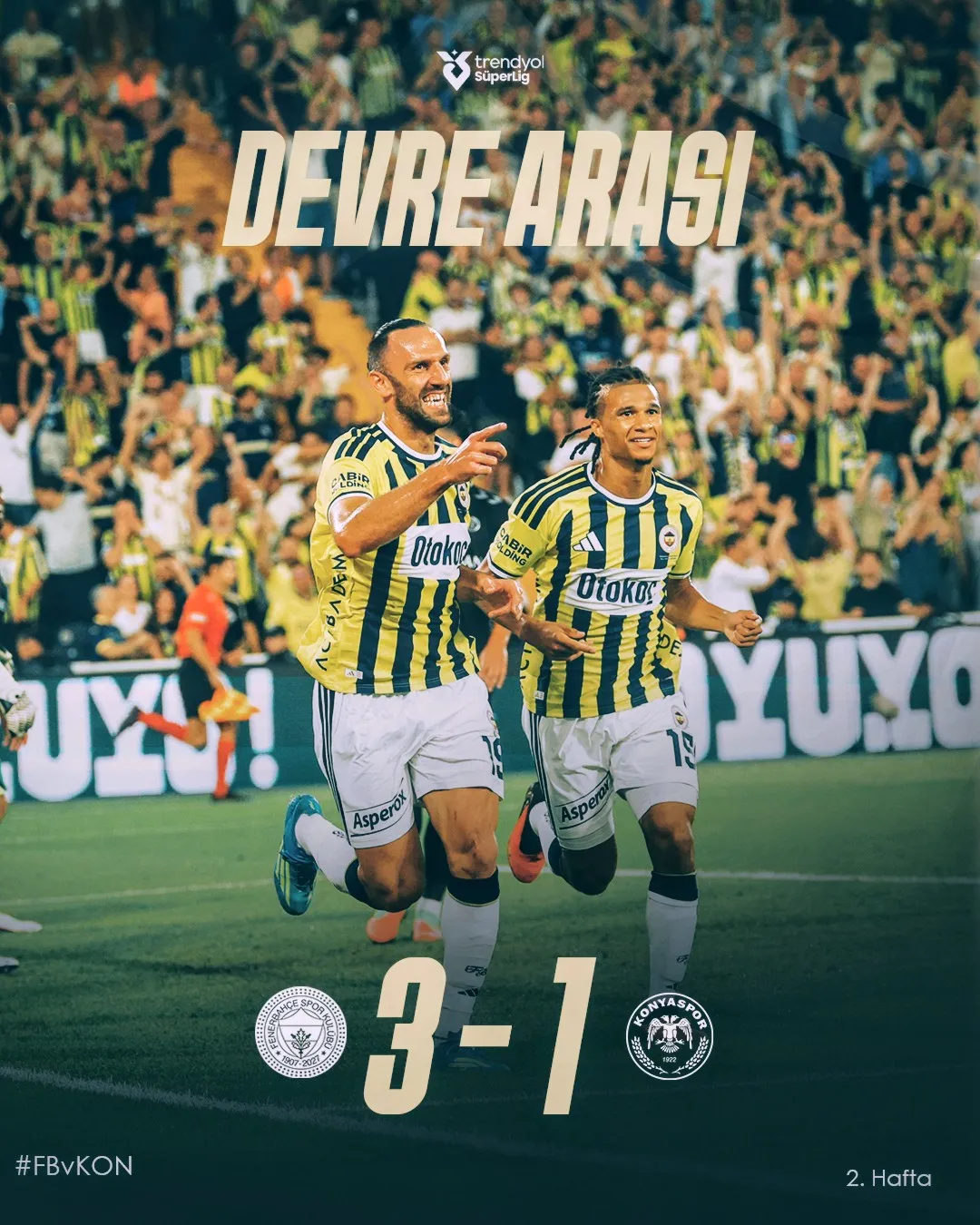 Fenerbahçe’den İlk Yarıda 3 Gollü Resital! Konyaspor Şaşkın Fenerbahçe’den İlk Yarıda 3 Gollü Resital! Konyaspor Şaşkın