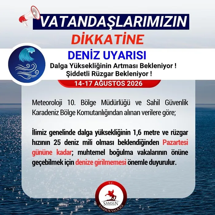 Samsun'da Denize Girmek Yasak mı? denize girmenin cezası ne kadar?