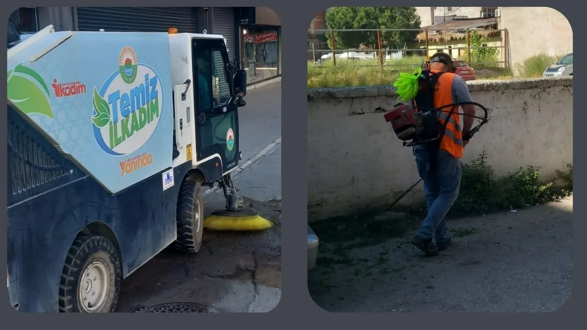 ilkadım Belediyesi K&ouml;şe Bucak Temizliyor