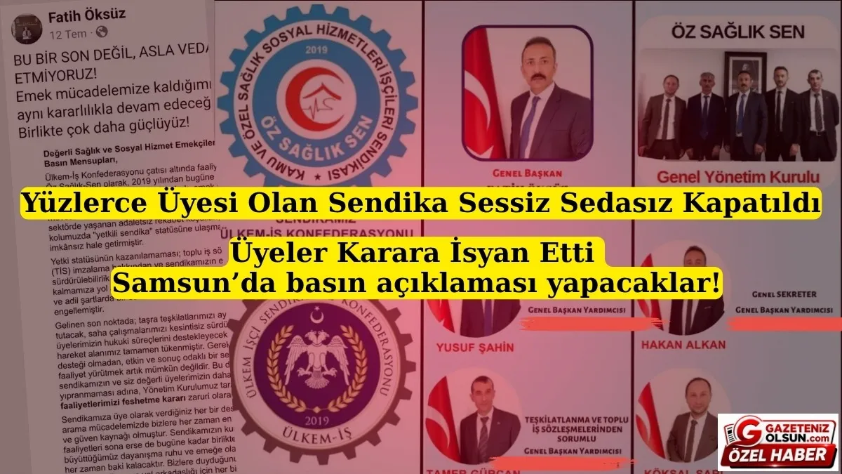 &Ouml;z Sağlık-Sen feshedildi, emek&ccedil;i kazan kaldırdı! G&ouml;zler Genel Başkan Fatih &Ouml;ks&uuml;z'de