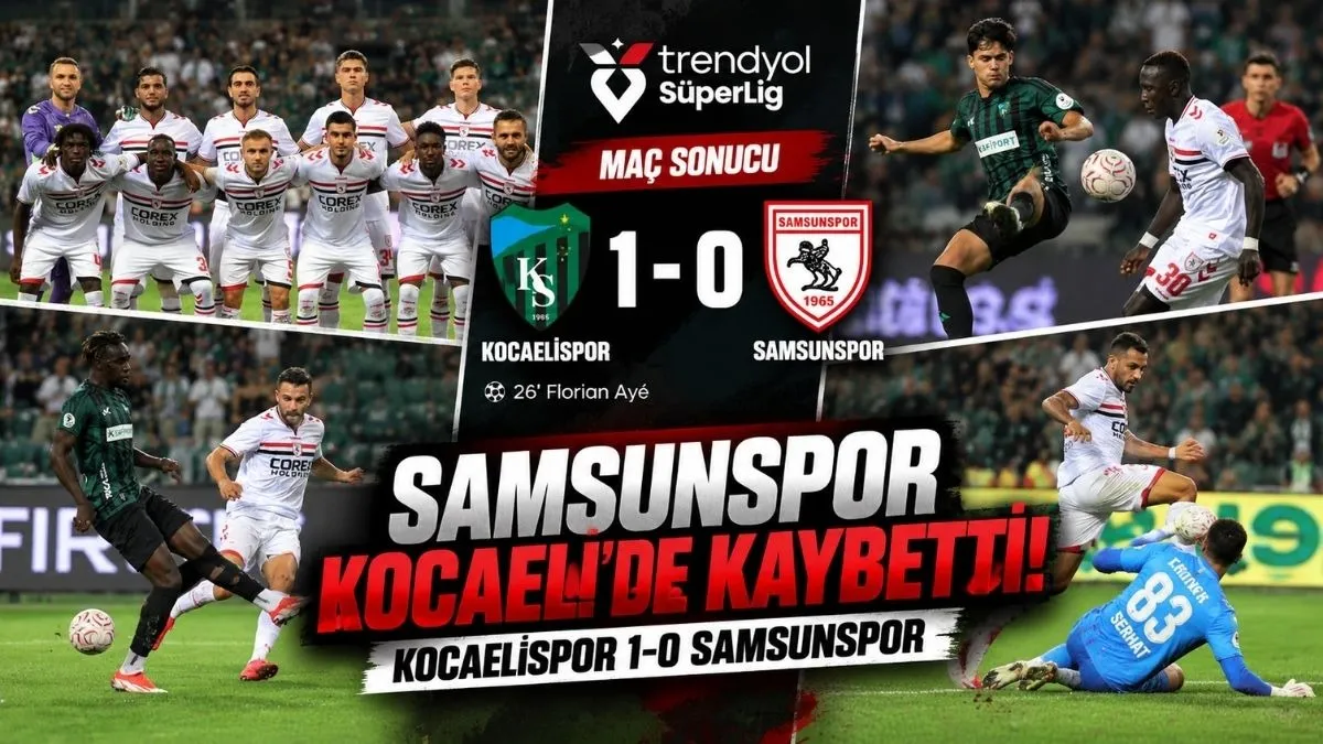 Samsunspor&rsquo;a Kocaeli&rsquo;de Soğuk Duş! 1-0&rsquo;lık Mağlubiyet