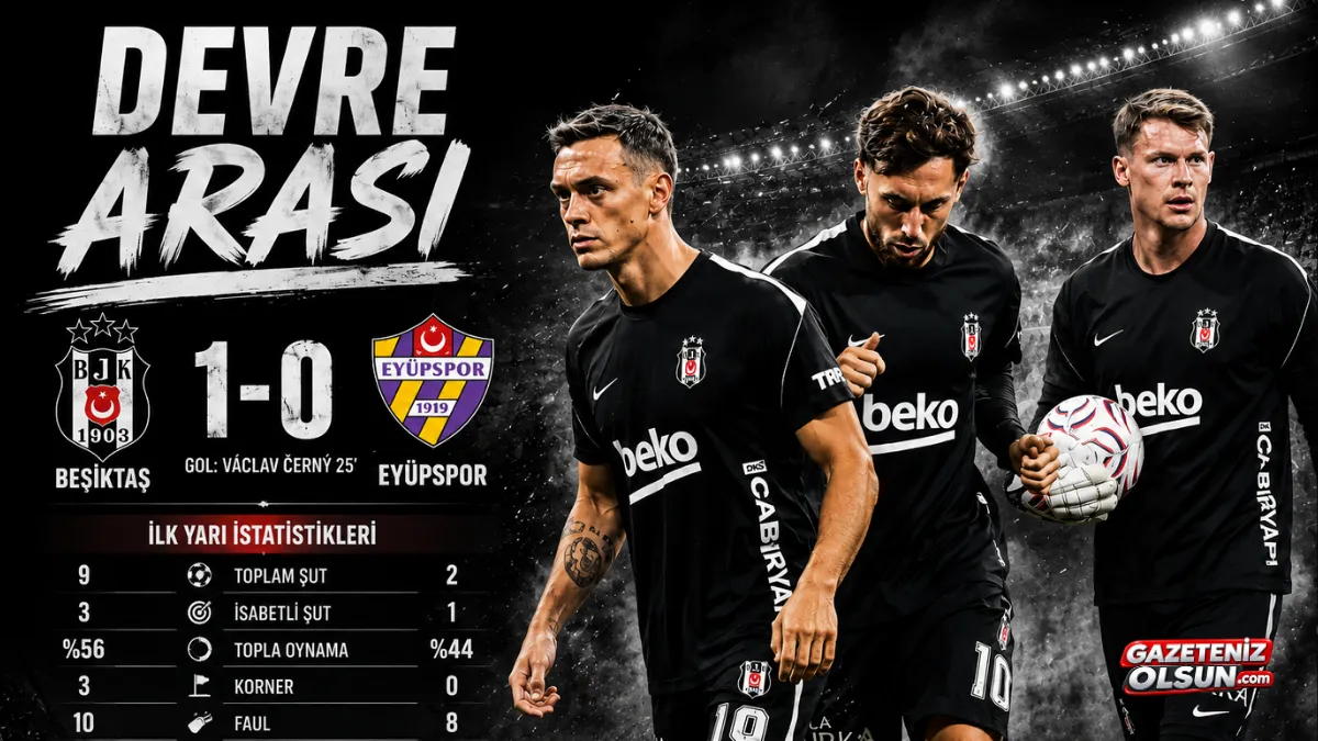 Beşiktaş devre arasına 1-0 önde girdi!