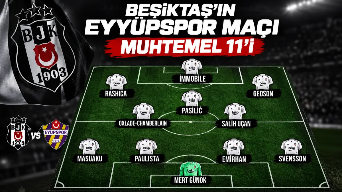 Beşiktaş’ın Eyüpspor maçı muhtemel 11’i belli oldu!