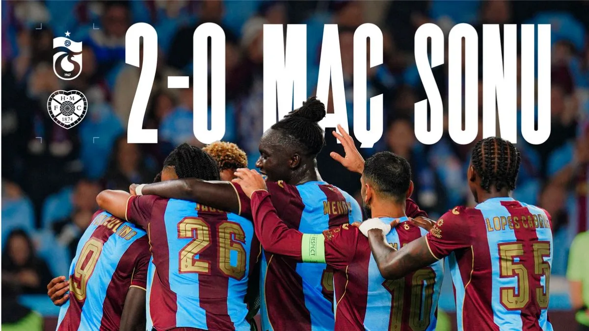 Trabzonspor Hearts’ı rahat geçti, Trabzonspor Hearts maç sonucu!