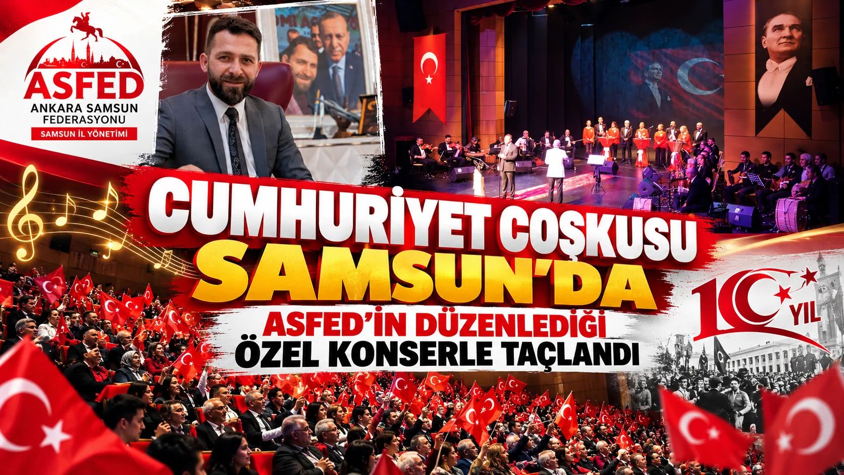 ASFED’den Samsun’da Cumhuriyet’in 103. Yılına Özel Konser