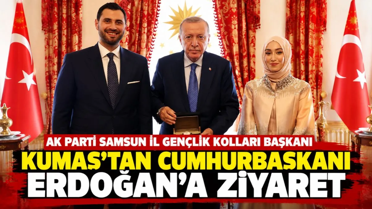 Orhan Murat Kumaş, Nişanlısı Rümeysa Kadak ile Cumhurbaşkanı Erdoğan’ı ziyaret etti