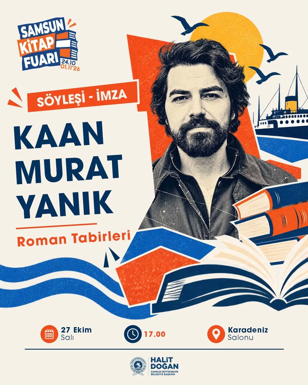 Yazar Kaan Murat Yanık Samsun Kitap Fuarı söyleşi ve imza günü etkinliği - Samsun Etkinlik