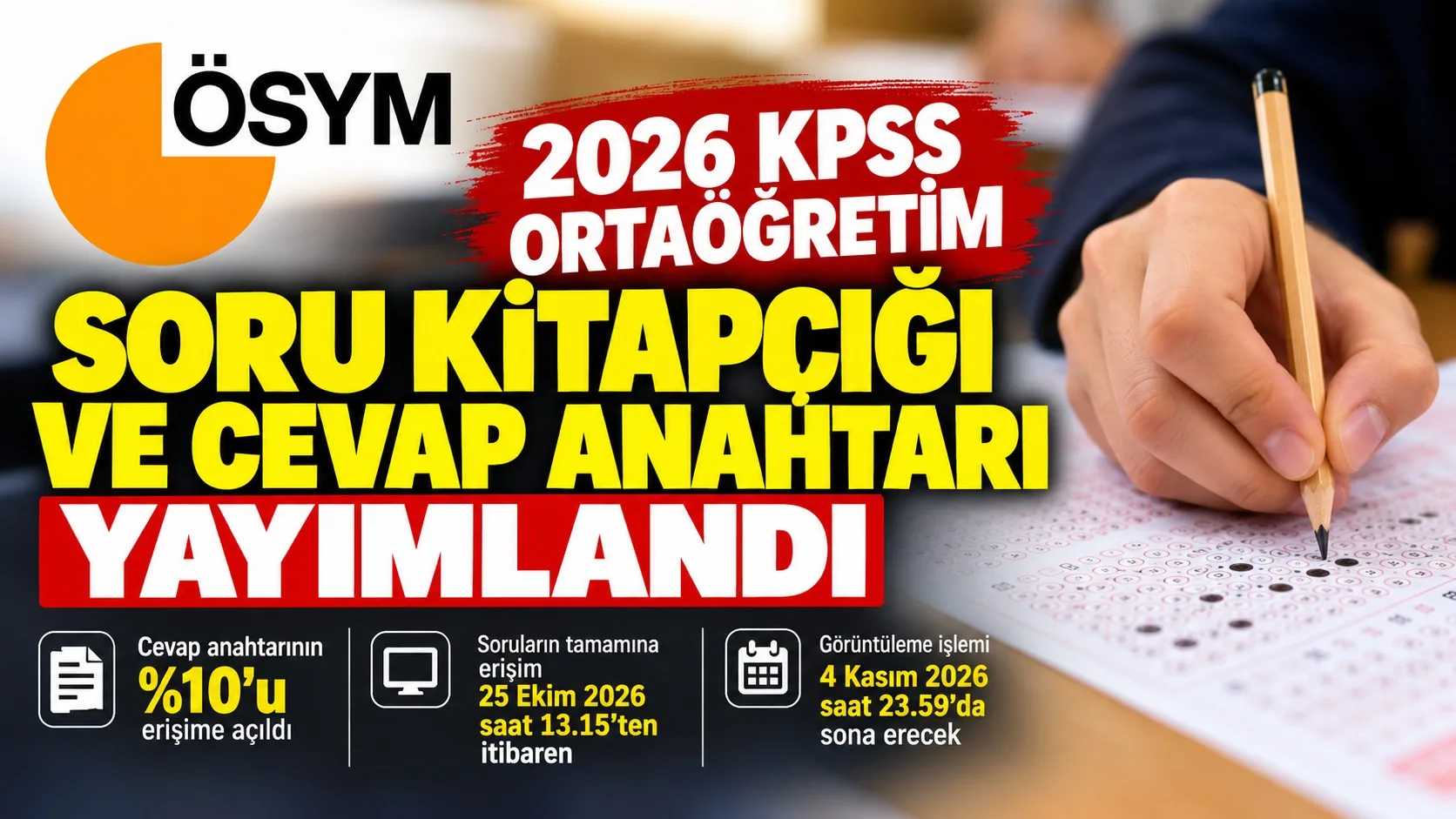 KPSS Ortaöğretim Soru Kitapçığı ve Cevap Anahtarı, 2026 KPSS Ortaöğretim Soru Kitapçığına Nasıl Ulaşılır?