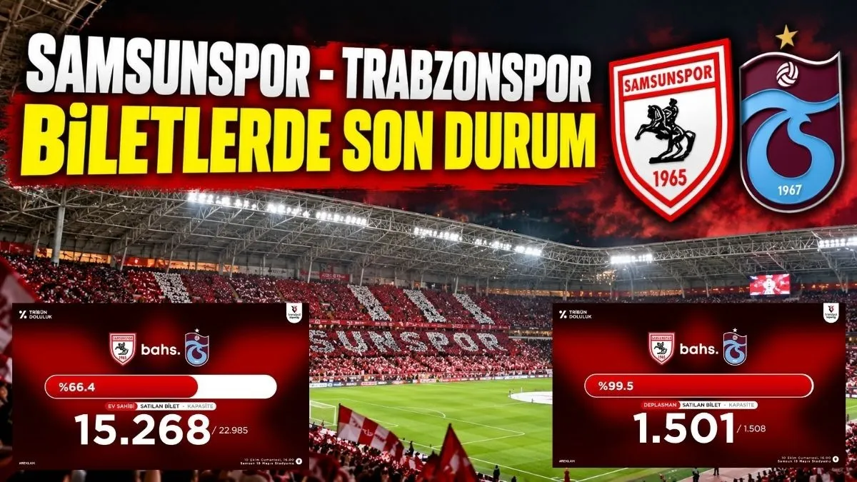 Samsunspor Trabzonspor maçının satılan bilet sayıları belli oldu!