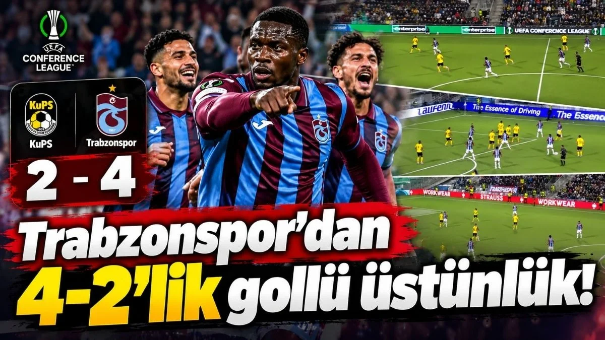 Trabzonspor’dan Avrupa’da Gol Şov! KuPS Karşısında 4 Gollü Galibiyet